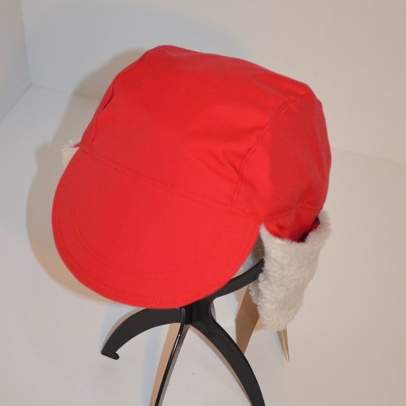 Homemade Musher Hat Red Waterproof Nylon Upper Shell White Fleece Inner Shell OS - Picture 3 of 16